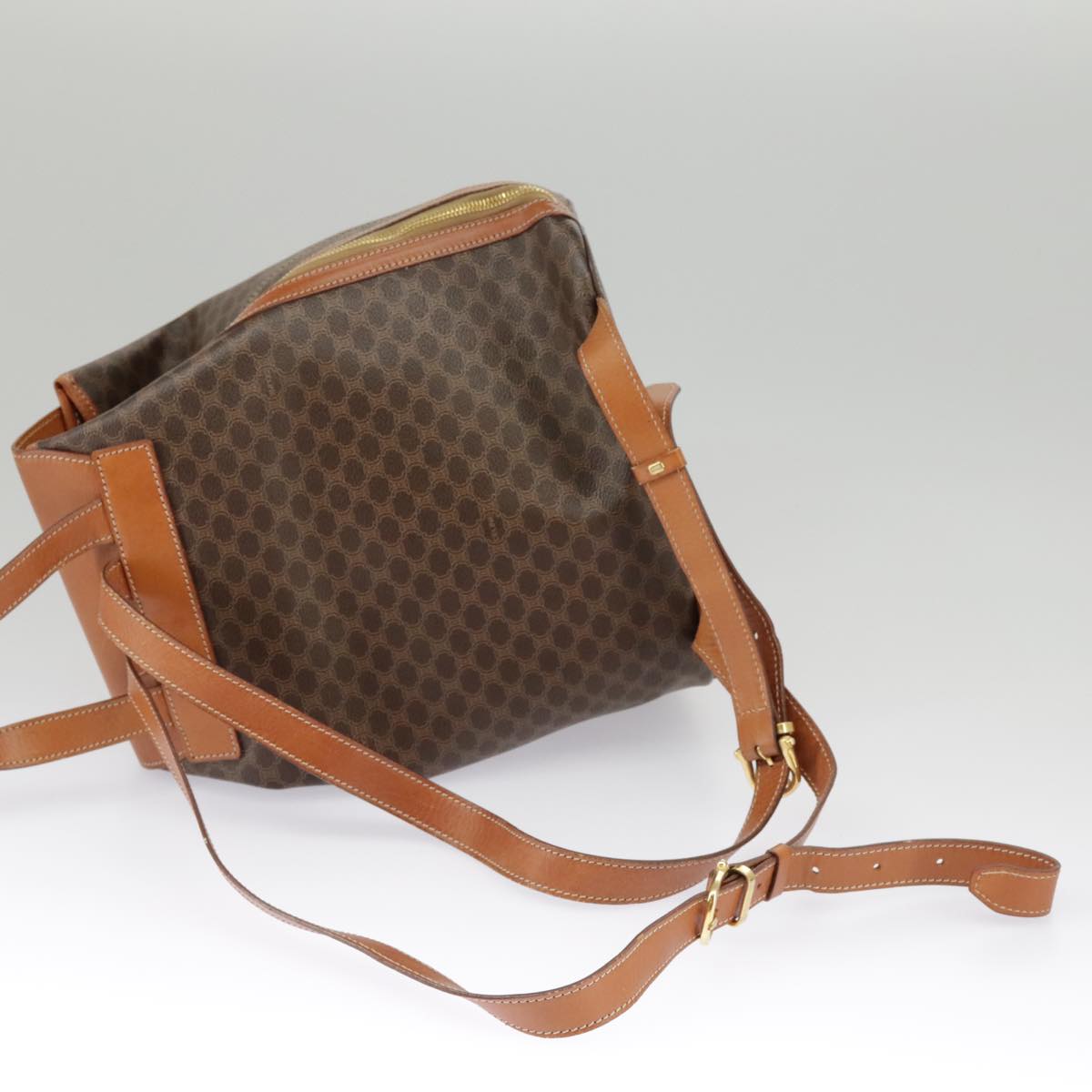 Céline Triomphe, Brown, Canvas, backpack