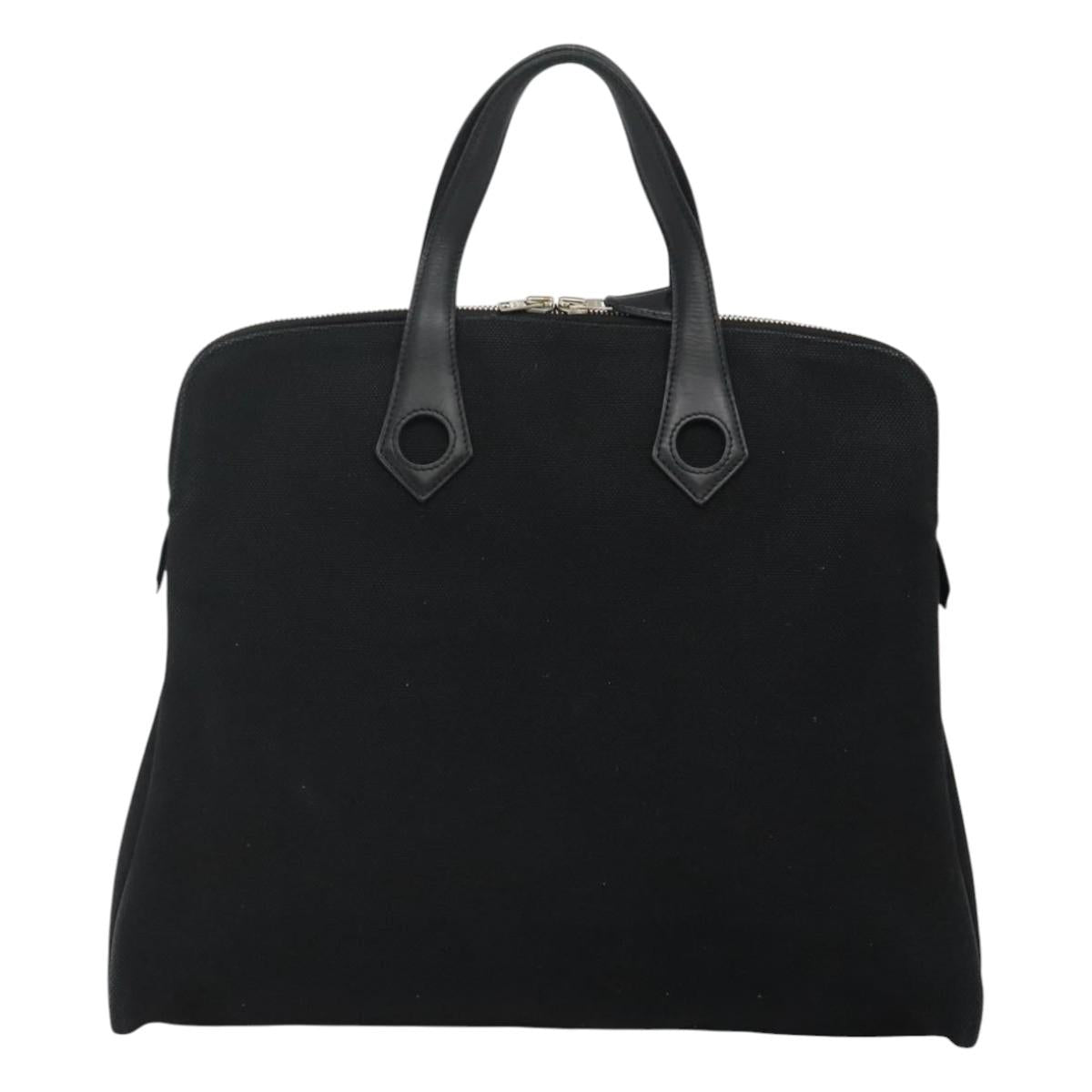 Hermès Heeboo, Black, Canvas, handbag