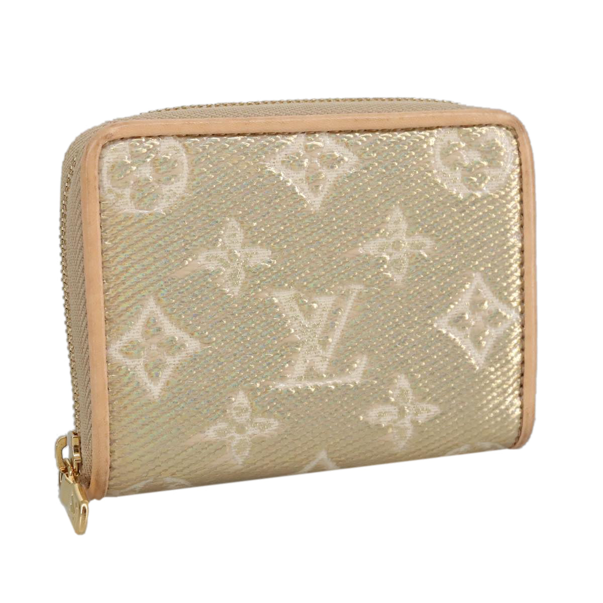 Louis Vuitton Zippy coin purse, Gold, Canvas, wallet