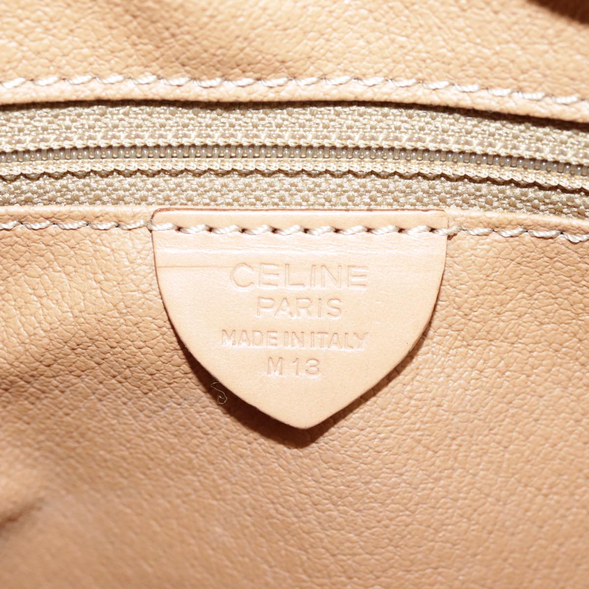 Céline Triomphe, Brown, Canvas, shoulder