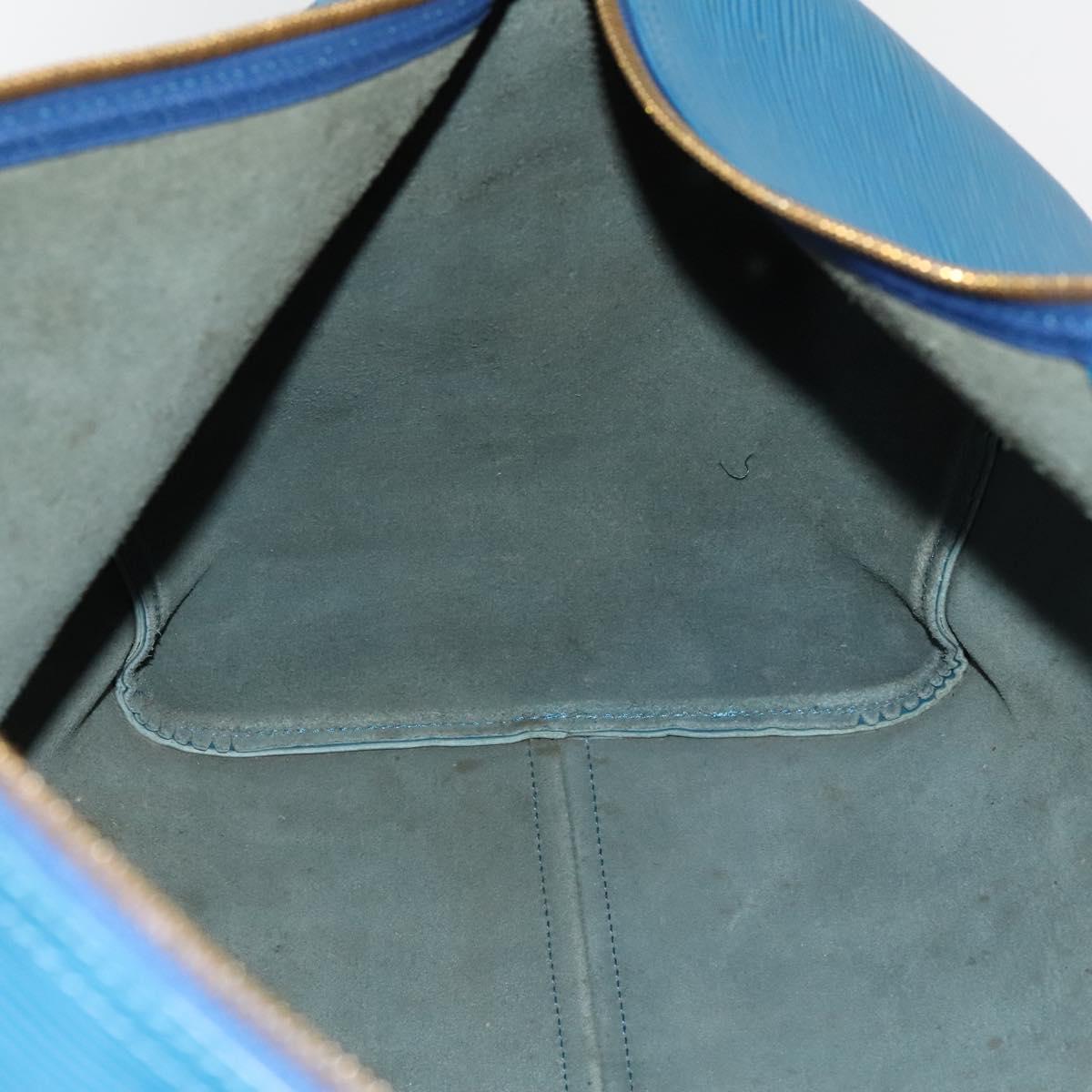 Louis Vuitton Keepall 55, Blue, Leather, travel