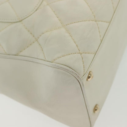 Chanel Coco Mark, White, Leather, handbag