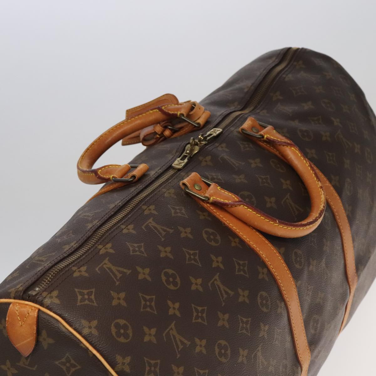 Louis Vuitton Keepall 60, Brown, Canvas, travel