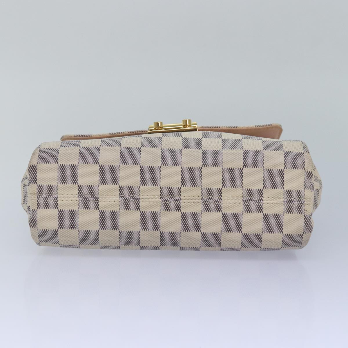 Louis Vuitton Croisette, White, Canvas, handbag