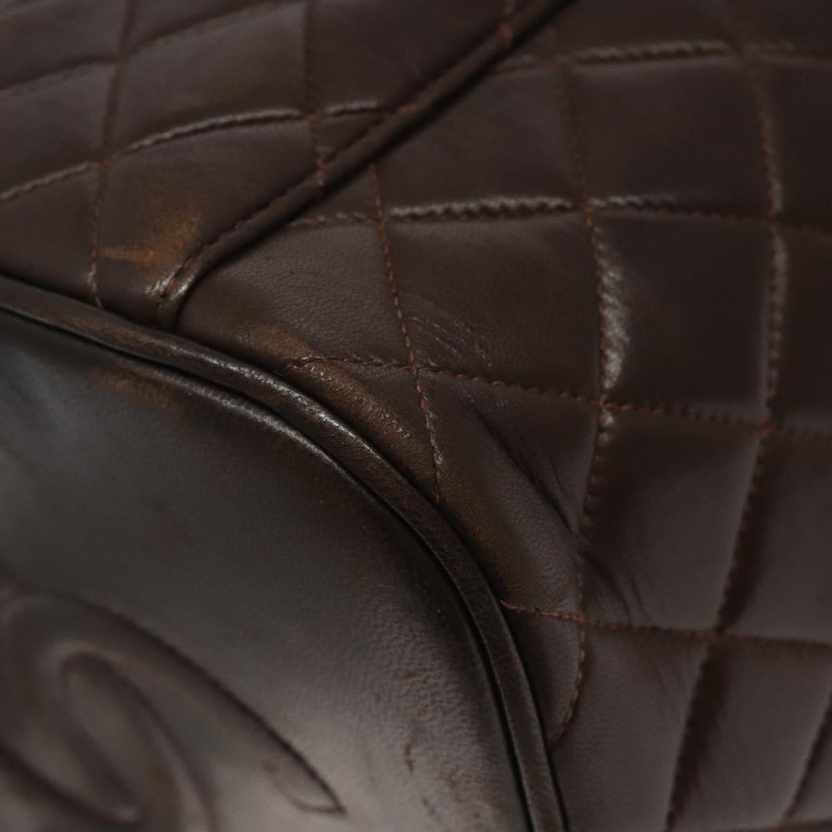Chanel Vanity, Brown, Leather, clutch