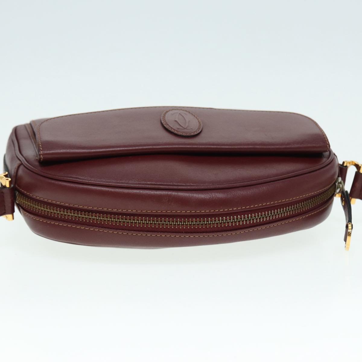 Cartier Must de Cartier, Burgundy, Leather, shoulder