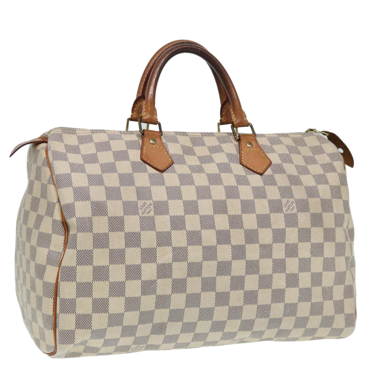 Louis Vuitton Speedy 35, White, Canvas, handbag