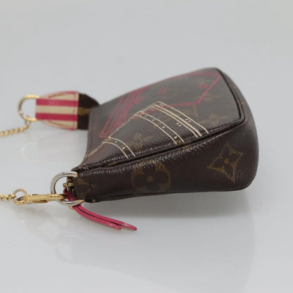 Louis Vuitton Mini Pochette Accessoires, Brown, Canvas, clutch
