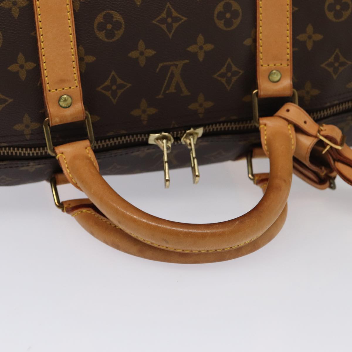 Louis Vuitton Keepall 60, Brown, Canvas, travel