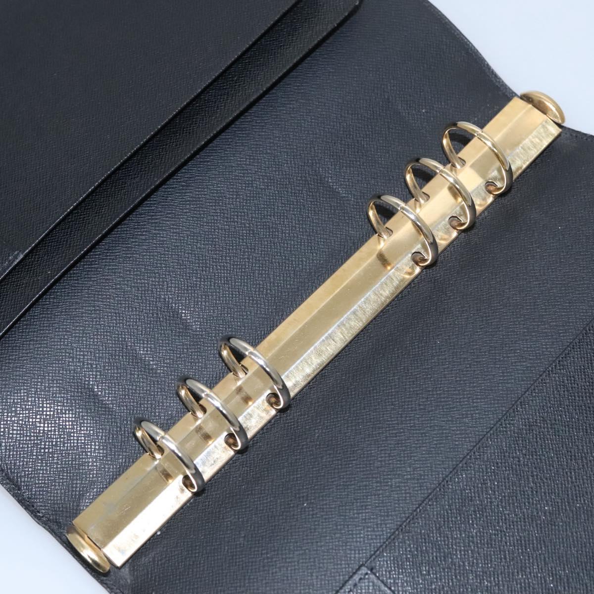Louis Vuitton Agenda cover, Black, Leather, wallet