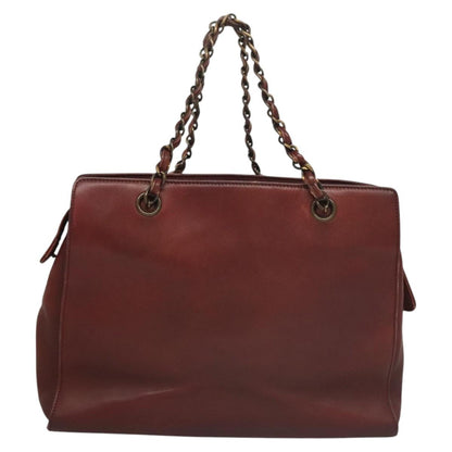 Chanel, Burgundy, Leather, handbag