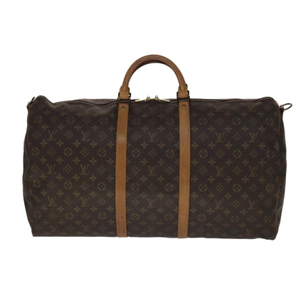 Louis Vuitton Keepall Bandoulière 60, Brown, Canvas, travel