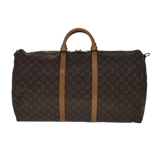 Louis Vuitton Keepall Bandoulière 60, Brown, Canvas, travel