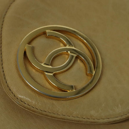 Chanel, Beige, Leather, shoulder