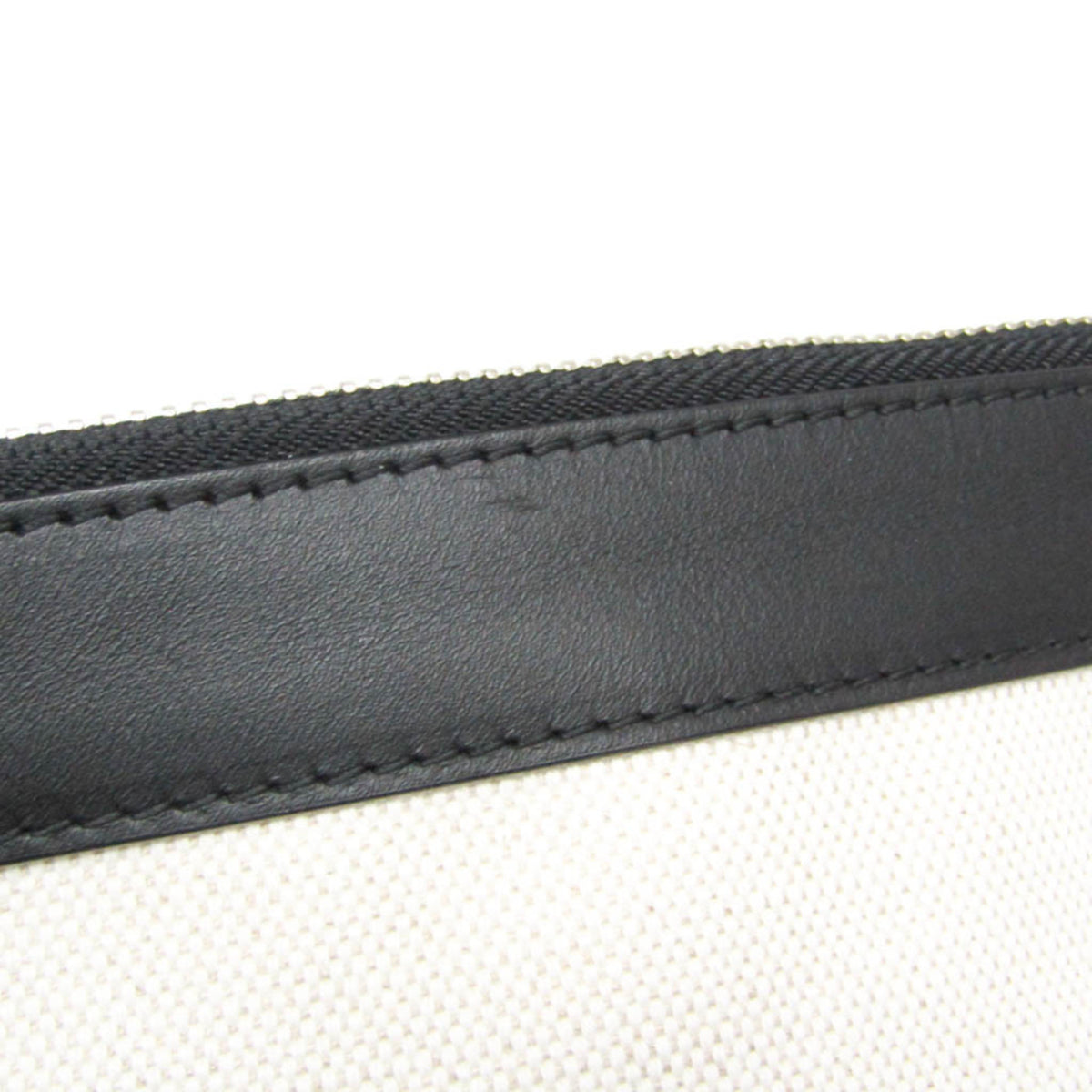 Balenciaga Navy Zip Canvas and Leather, Ecru, Canvas, Clutch