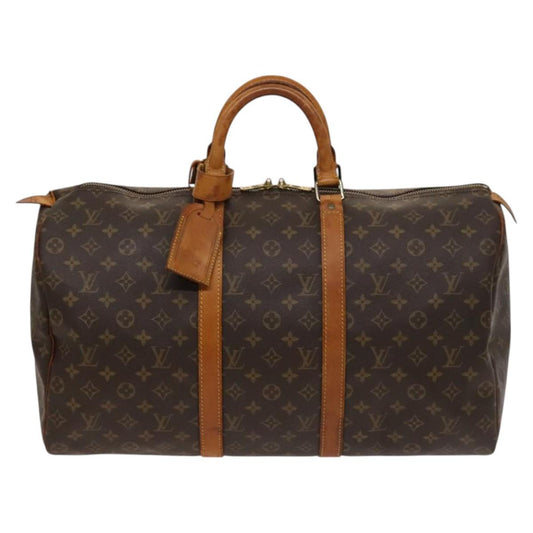 Louis Vuitton Keepall 50, Brown, Canvas, travel