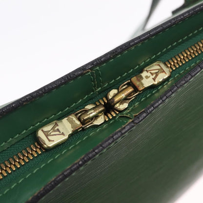 Louis Vuitton Lussac Epi Leather, Green, Leather, Handbag