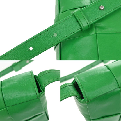 Bottega Veneta Cassette Maxi Intrecciato Leather, Green, Leather, Crossbody Bag