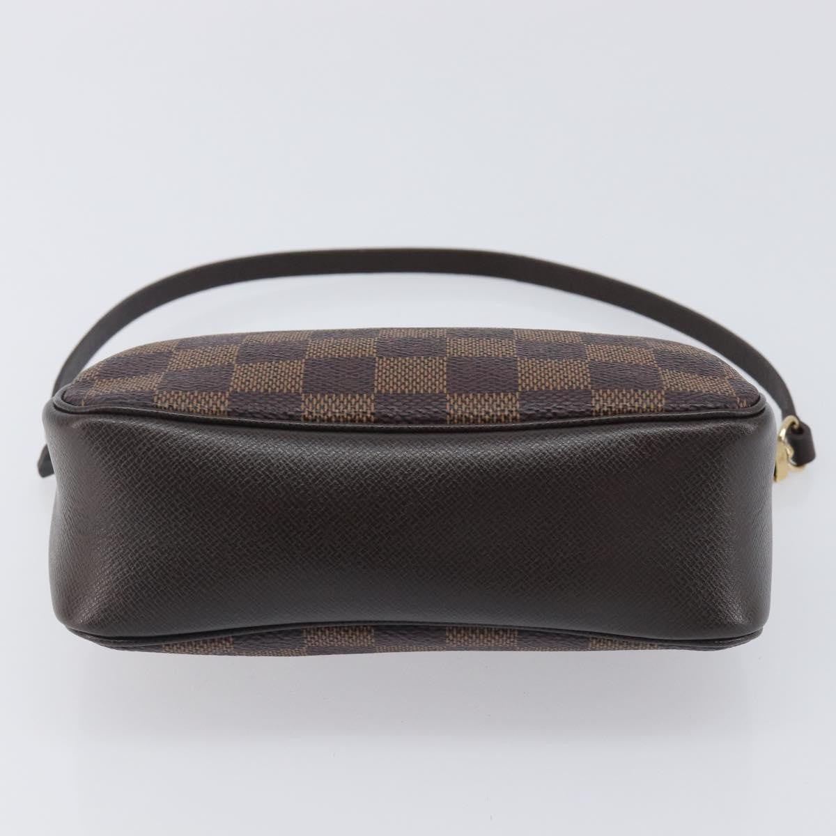 Louis Vuitton Trousse Make Up Damier, Brown, Canvas, Clutch