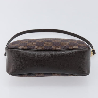 Louis Vuitton Trousse Make Up Damier, Brown, Canvas, Clutch