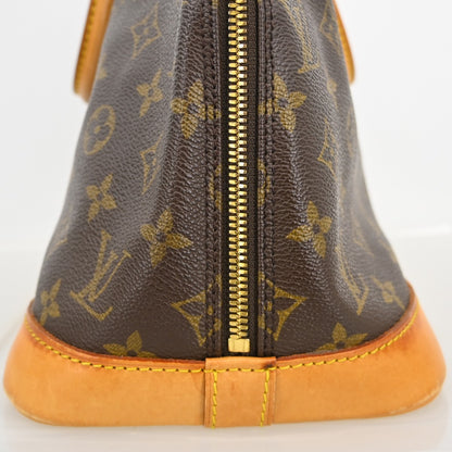 Louis Vuitton Alma Monogram, Brown, Canvas, Handbag