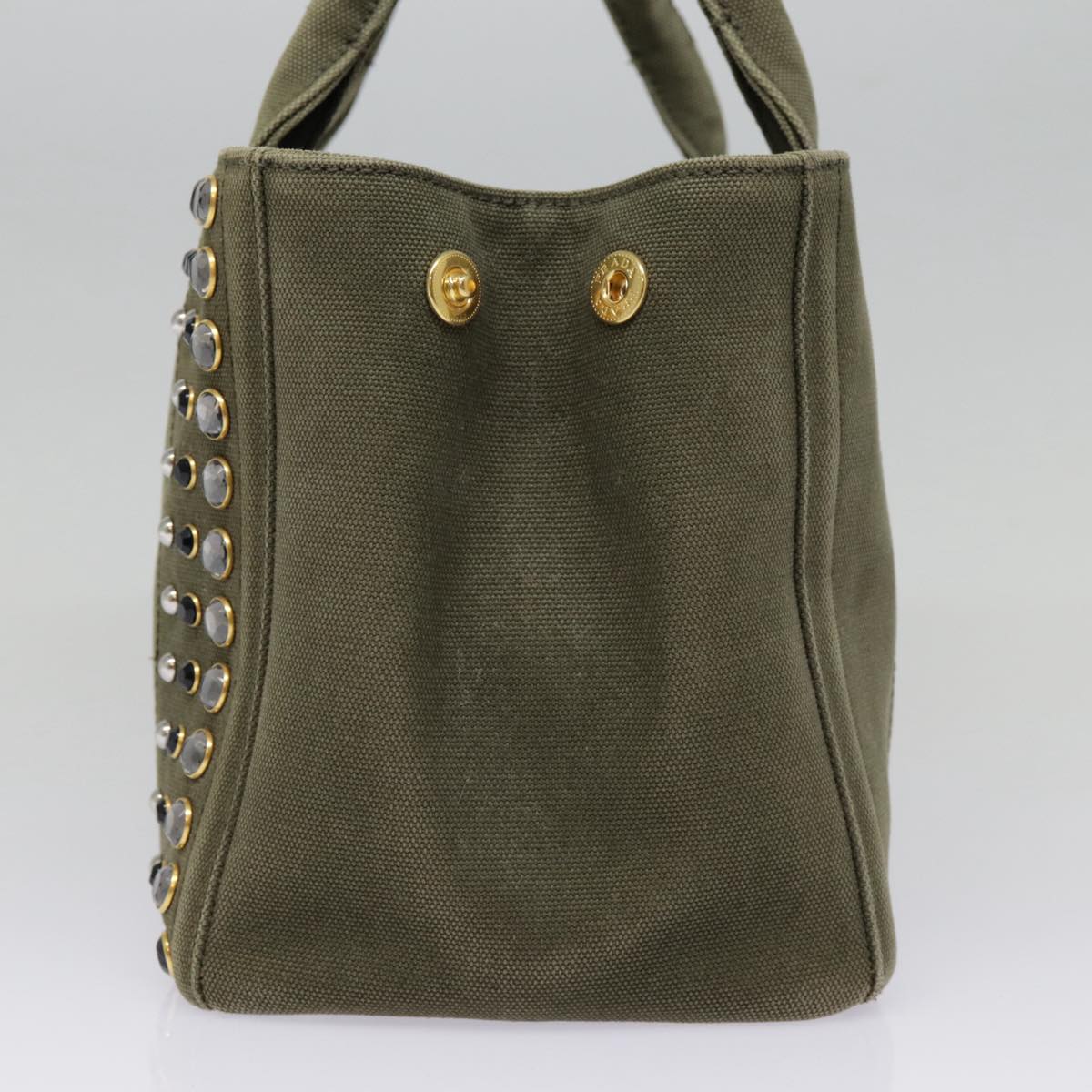 Prada Canapa, Khaki, Canvas, handbag