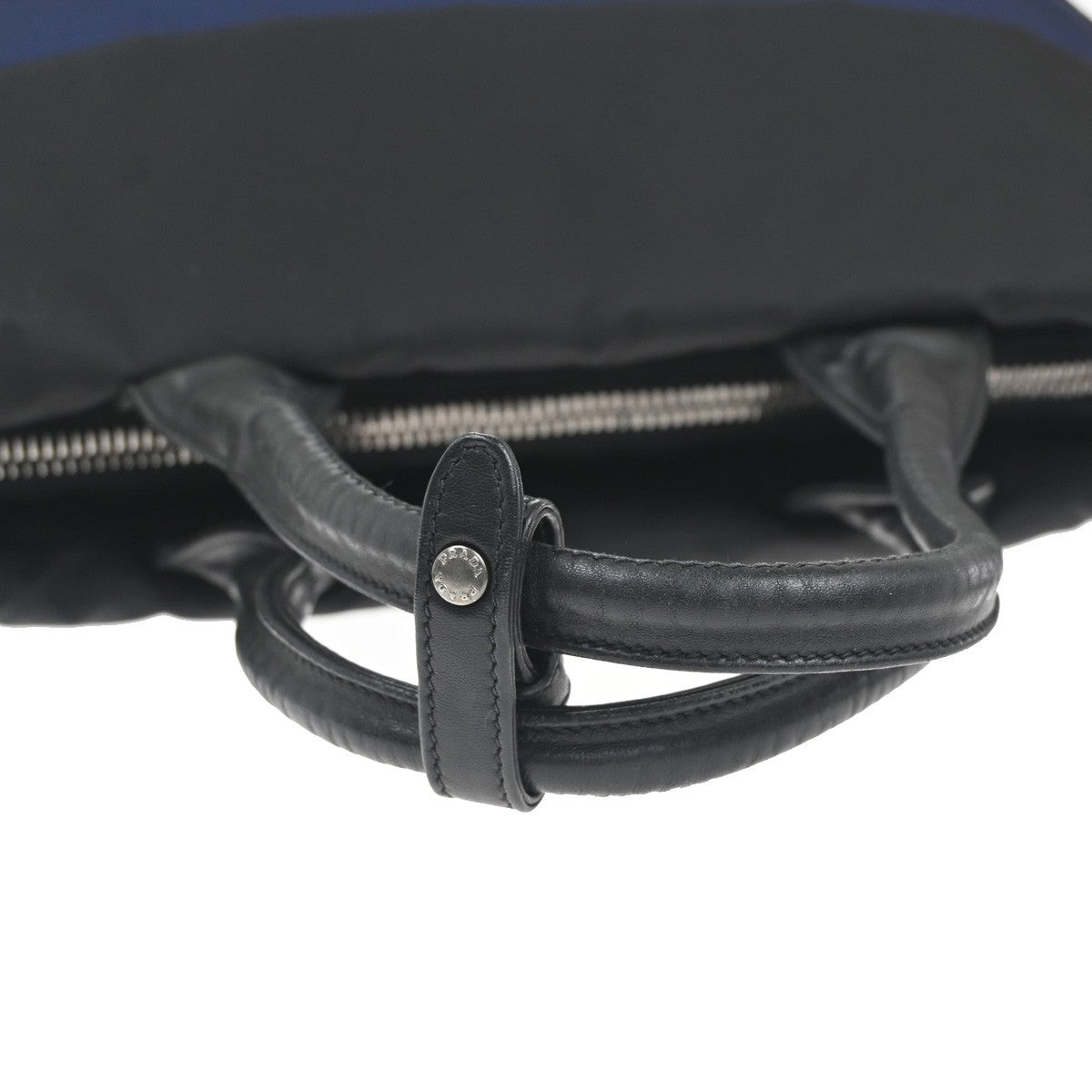 Prada Convertible Double Tote Tessuto, Black, Nylon, Handbag