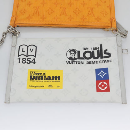 Louis Vuitton Flat messenger, Grey, Canvas, shoulder