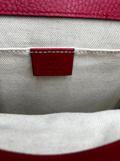 Gucci Dionysus Bamboo Top Handle Bag Leather, RED, LEATHER, Handbag