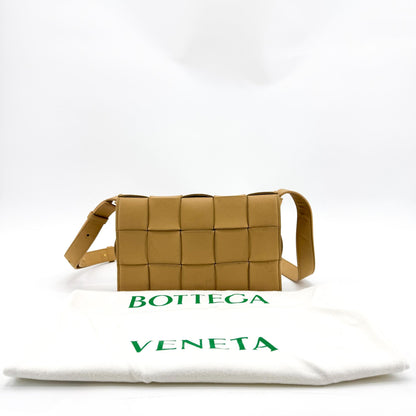 Bottega Veneta Cassette Maxi Intrecciato Leather, Beige, Leather, Crossbody Bag