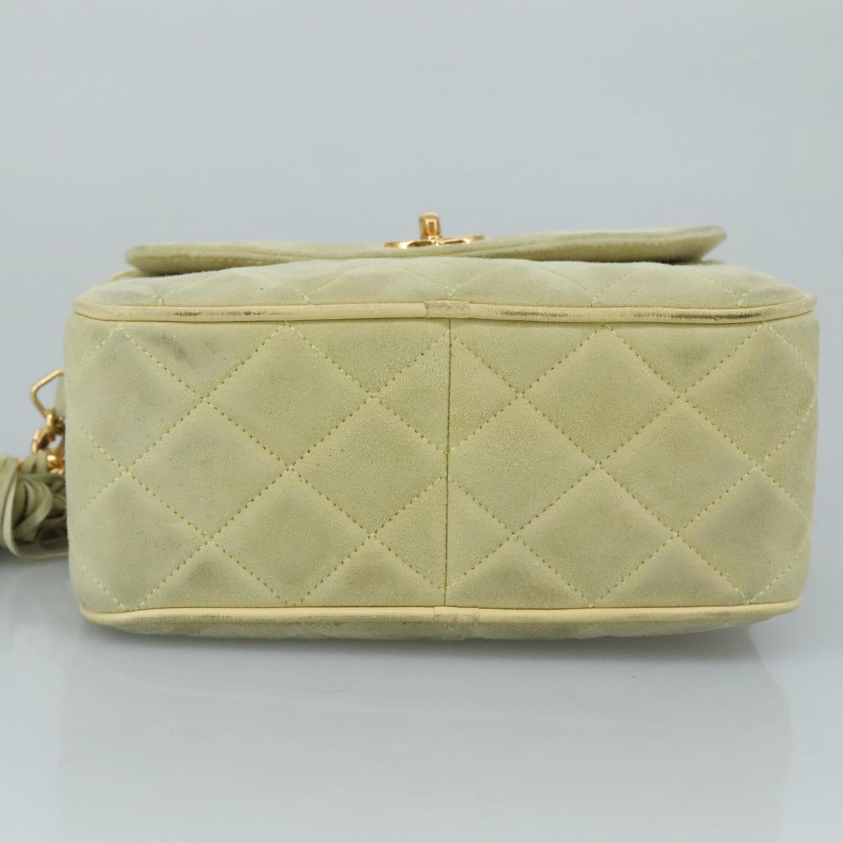 Chanel Diana, Green, Cotton, shoulder