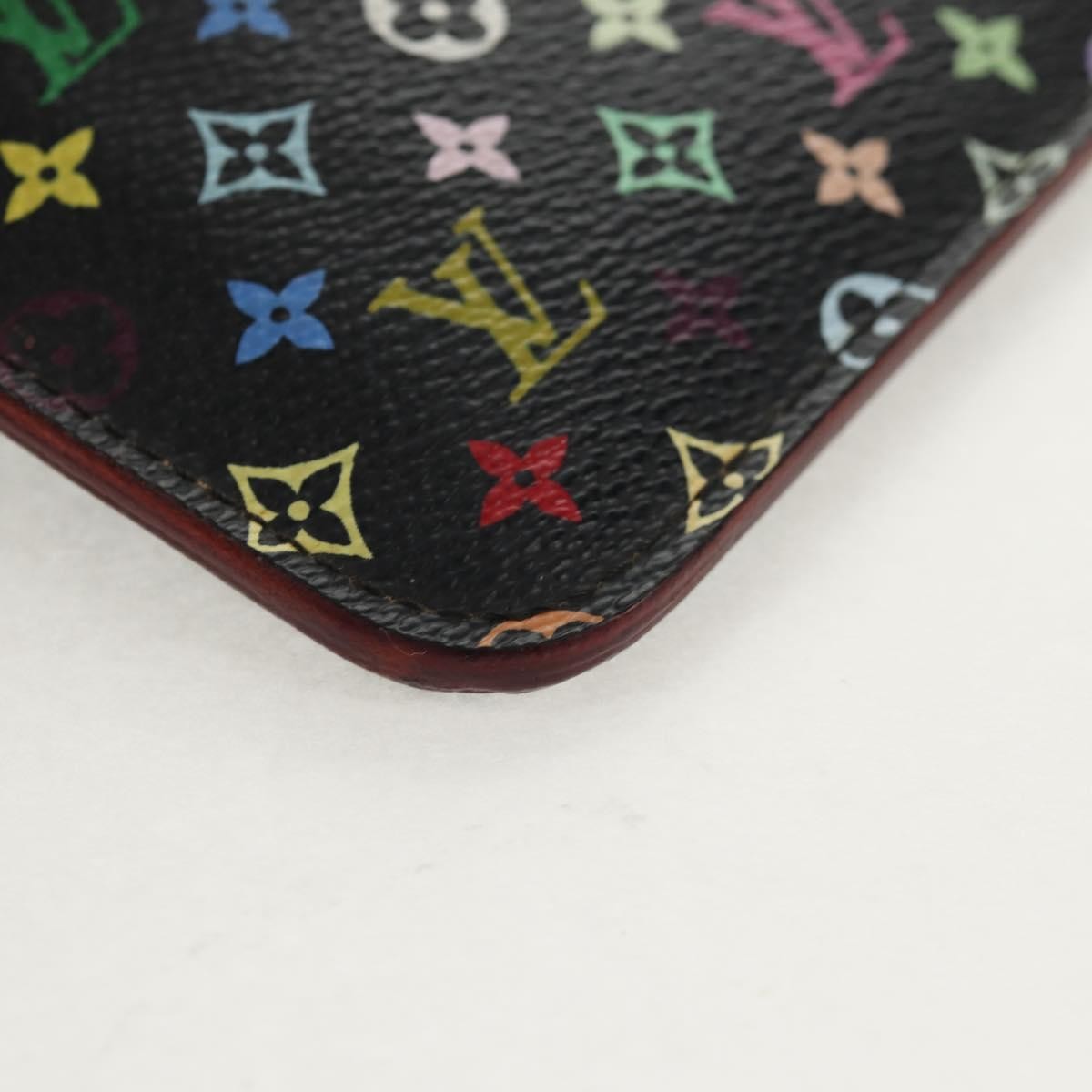 Louis Vuitton Pochette clés NM Monogram Multicolor Canvas, Black, Canvas, Wallet