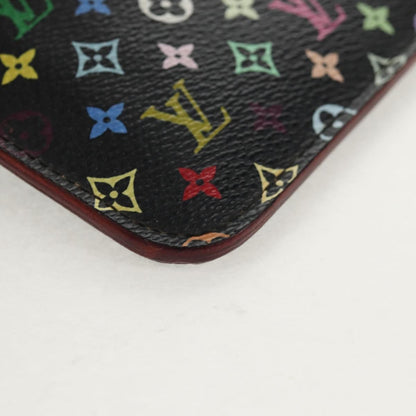 Louis Vuitton Pochette clés NM Monogram Multicolor Canvas, Black, Canvas, Wallet