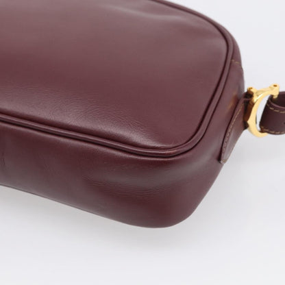 Cartier Must de Cartier Leather, Burgundy, Leather, Shoulder Bag