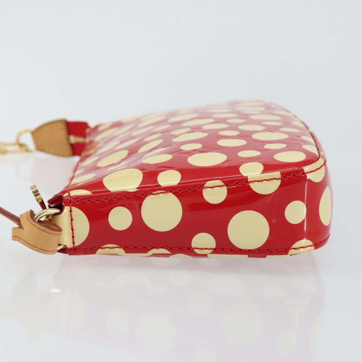 Louis Vuitton Pochette Accessoires Yayoi Kusama Painted Dots Monogram vernis, Red, Patent Leather, Clutch
