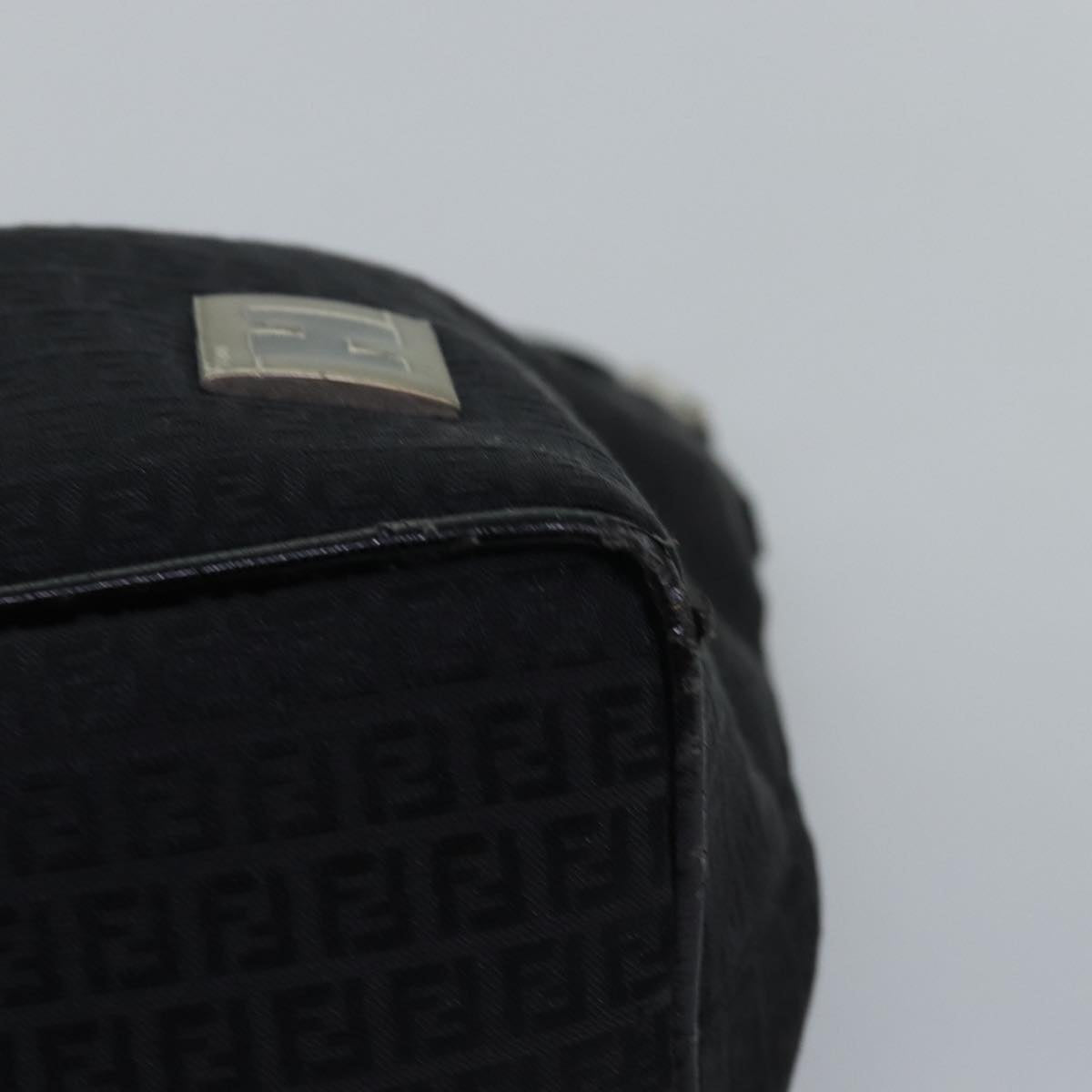 Fendi Zucchino, Black, Canvas, handbag