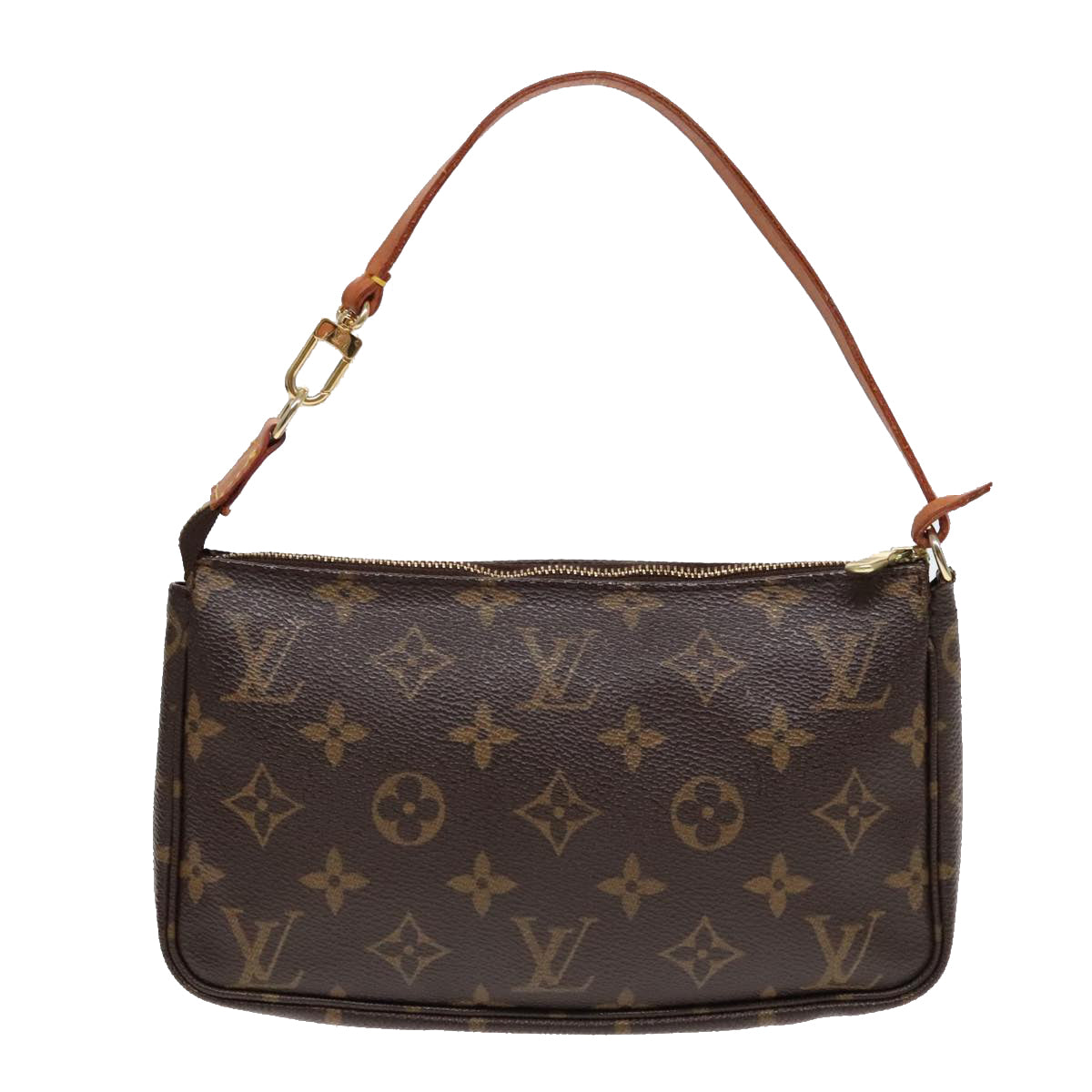 Louis Vuitton Pochette Accessoire, Brown, Canvas, clutch