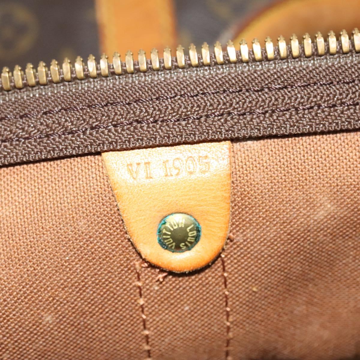 Louis Vuitton Keepall Bandoulière 60, Brown, Canvas, travel
