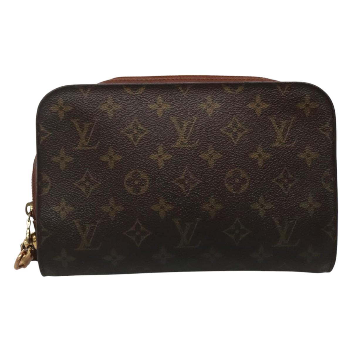 Louis Vuitton Orsay, Brown, Canvas, clutch