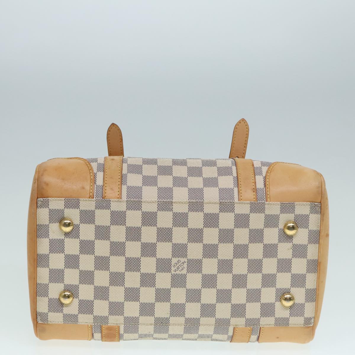 Louis Vuitton Berkley, White, Canvas, handbag