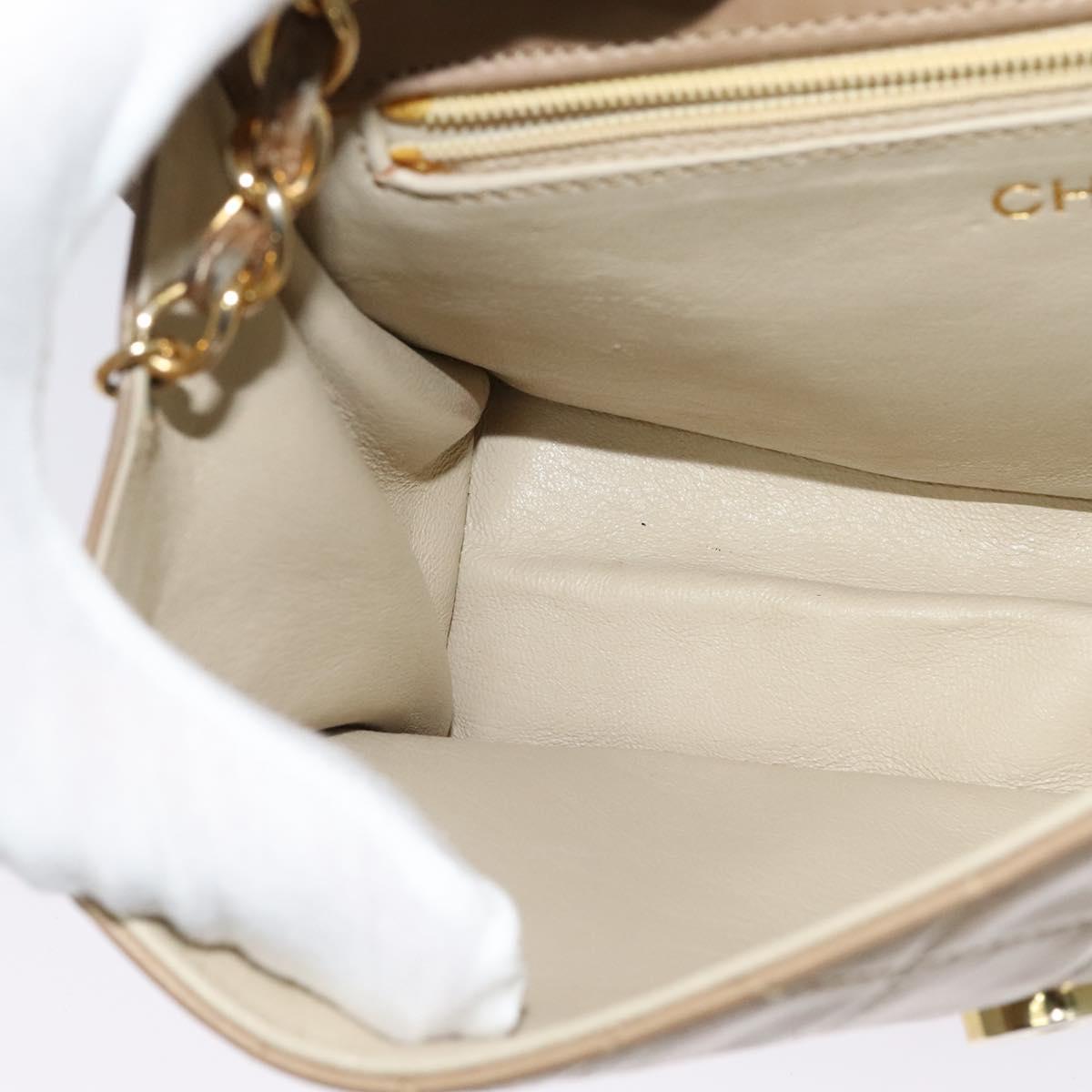 Chanel Single flap, Beige, Leather, shoulder
