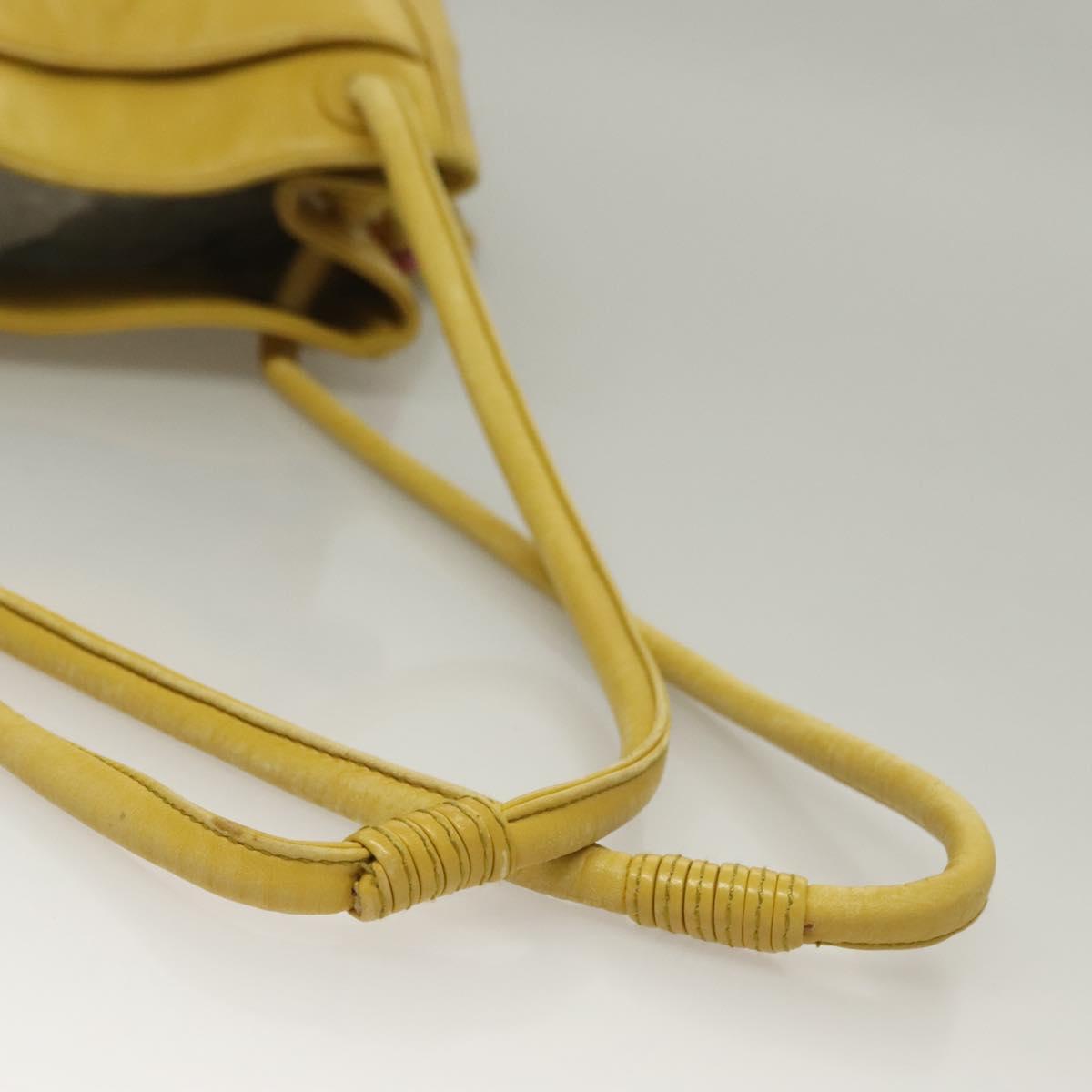 Chanel Coco Mark, Yellow, Leather, shoulder