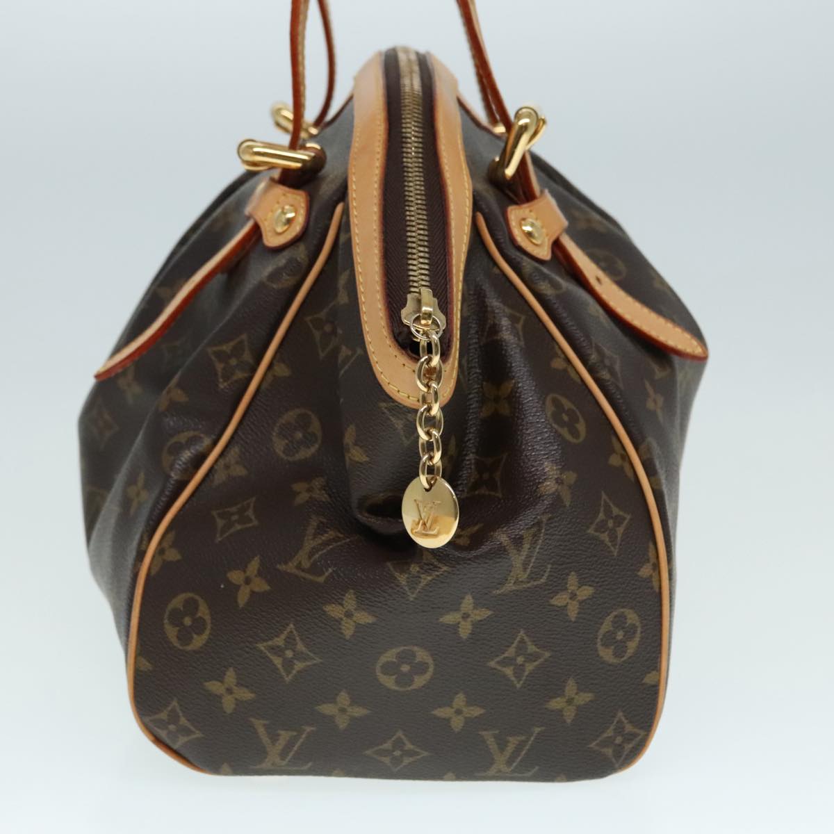 Louis Vuitton Tivoli, Black, Canvas, shoulder