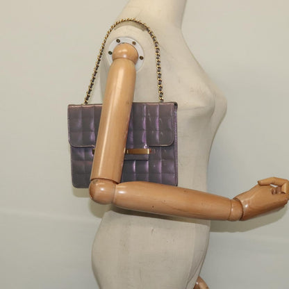 Chanel Chocolate bar, Grey, Leather, handbag