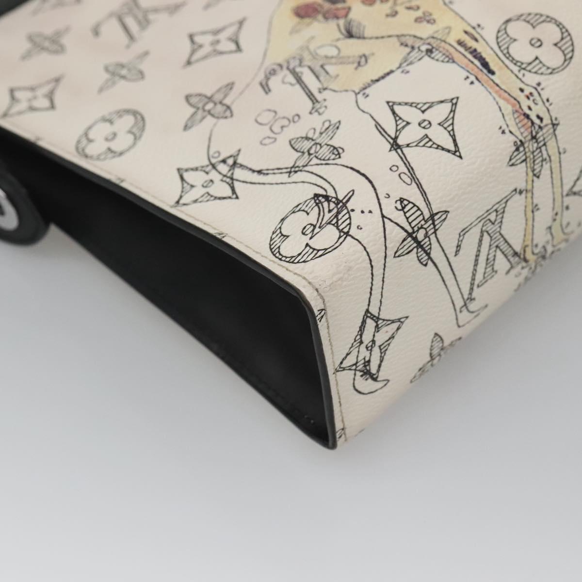 Louis Vuitton Savane, White, Canvas, clutch