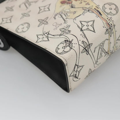 Louis Vuitton Savane, White, Canvas, clutch