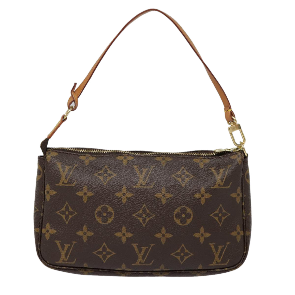 Louis Vuitton Pochette Accessoire, Brown, Canvas, clutch