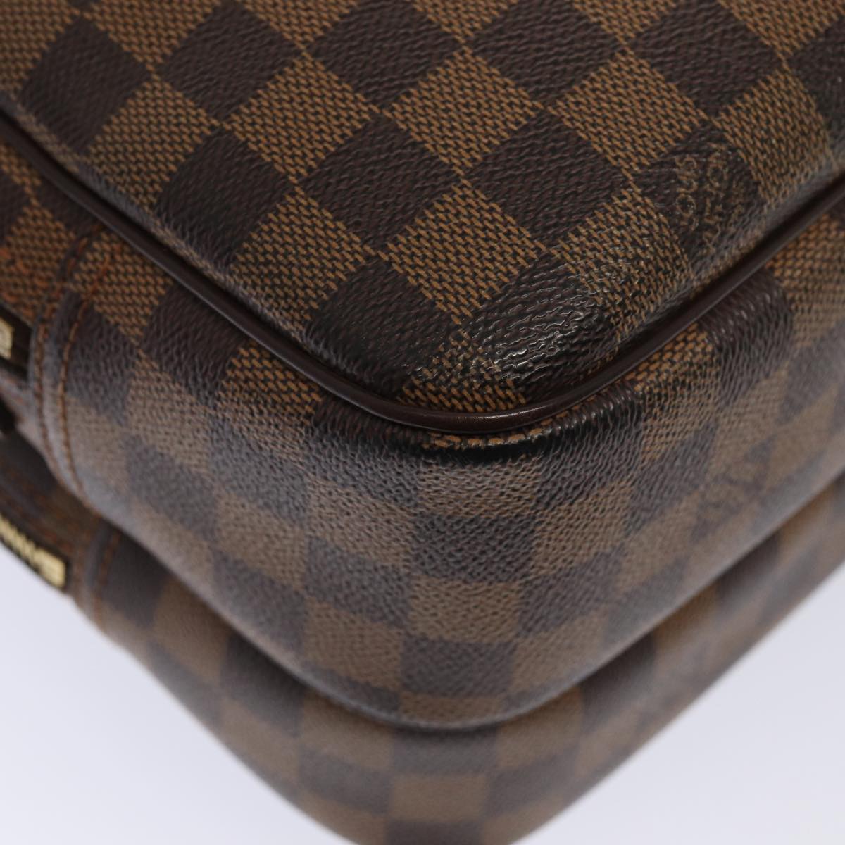 Louis Vuitton Reporter, Brown, Canvas, shoulder