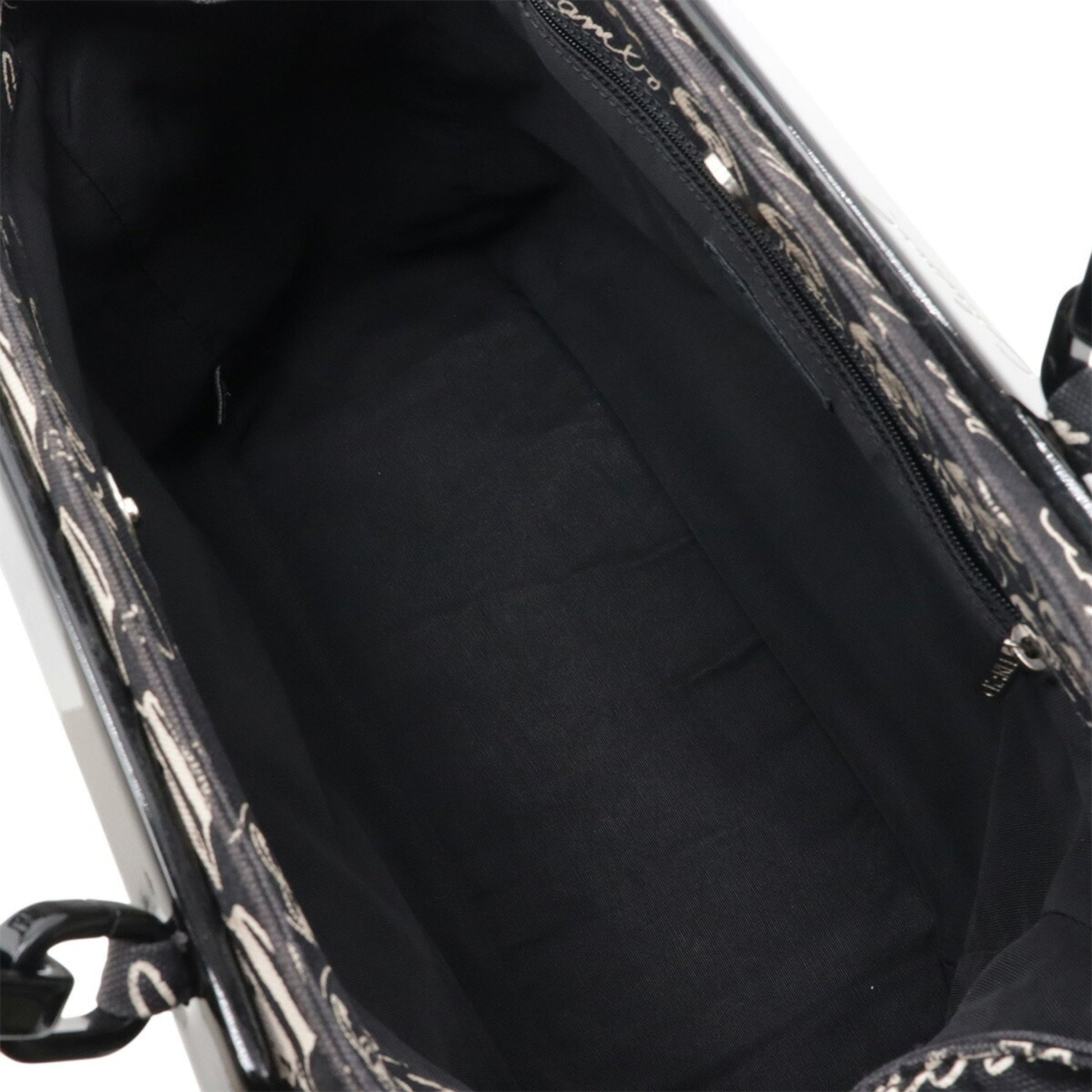 Chanel Camellia, Black, Canvas, shoulder