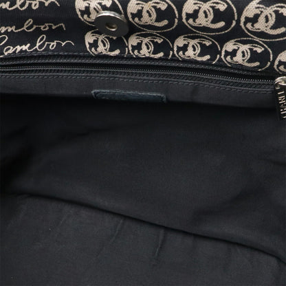 Chanel Camellia, Black, Canvas, shoulder